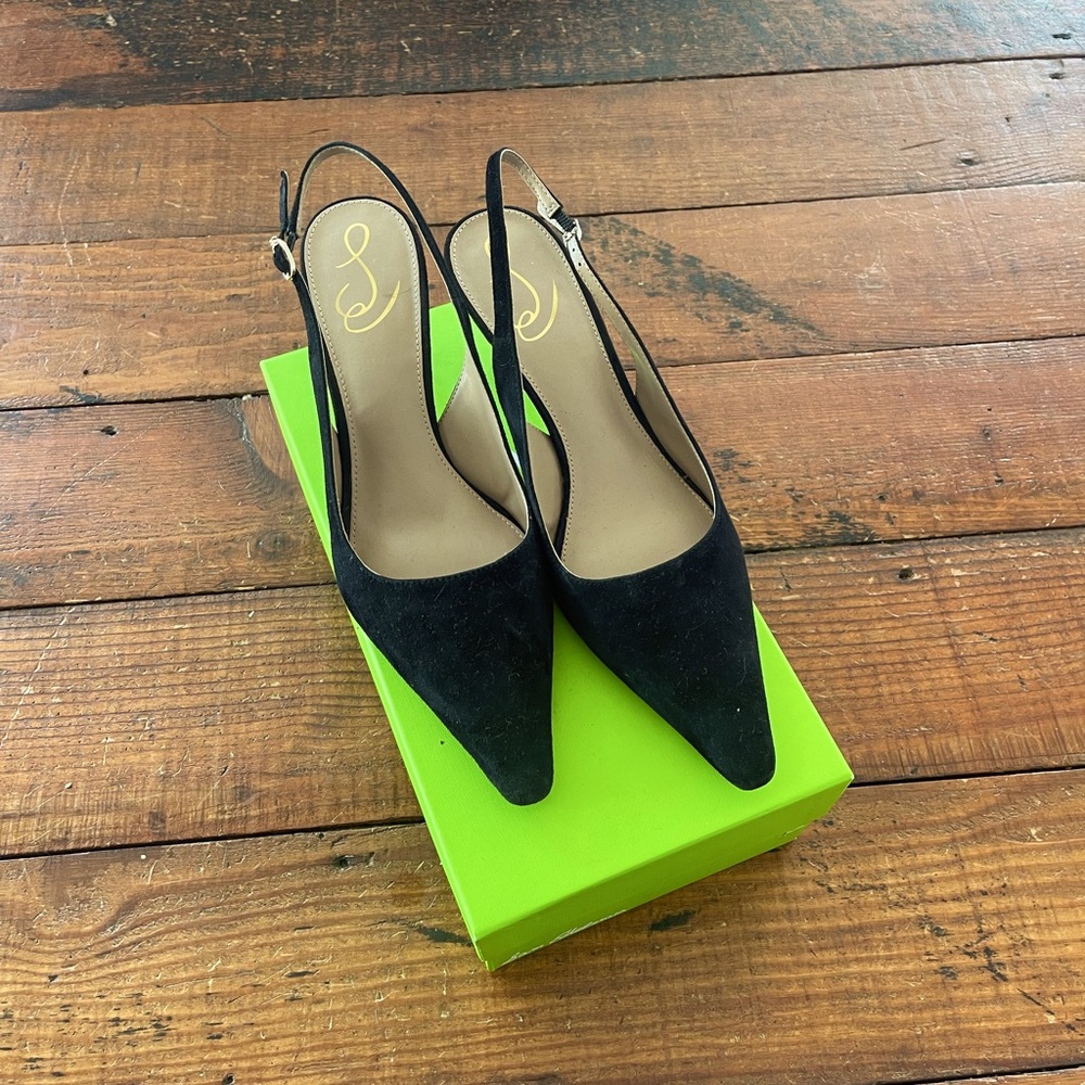 Brand new! Sam Edelman black suede kitten heels